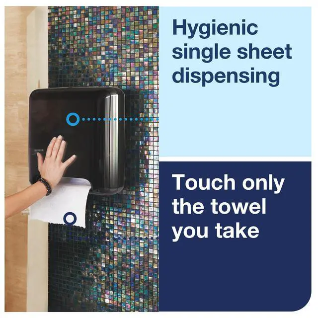 Alt view image 4 of 6 - Matic Automatic Hand Towel Roll Dispenser Black H1, One-at-a-time Dispensing, Elevation Range, 5511284
