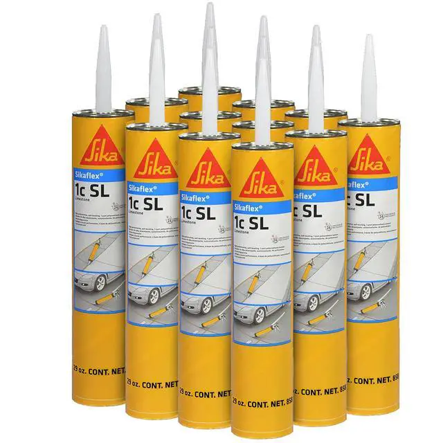 Alt view image 6 of 6 - Sikaflex 1C SL 29 oz Limestone - Sikaflex Self Leveling Concrete Sealant. Polyurethane, Concrete Crack Filler. Case of 12. 29oz Applicator Gun, 5/8" x 150' Backer Rod Included