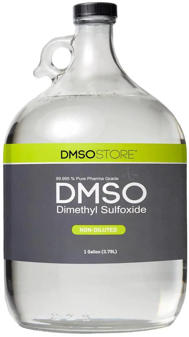 Main image of DMSO Liquid 1 Glass Gallon Jug, Pure 99.995% Pharma Grade, Non-Diluted, Low Odor, Dimethyl Sulfoxide
