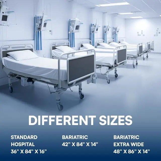 Alt view image 5 of 6 - Bariatric Jersey Knit Fitted Sheets, 48"x86"x14" 12 Pack Soft Cotton Blend Hospital Bed Sheets for Nursing Homes, Assisted Living & Healthcare Use White