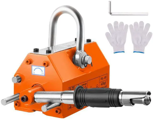 Main image of Magnetic Lifter, 880 lbs/400 kg Pulling Capacity, 2.5 Safety Factor, Neodymium & Steel, Lifting Magnet with Release, Permanent Lift Magnets, Heavy Duty Magnet for Hoist, Shop Crane, Block, Board