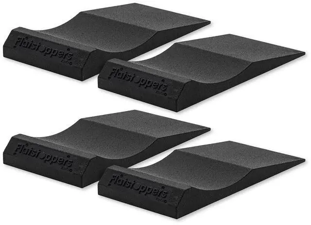 Main image of 4-Pack FlatStoppers Car Wheel Ramp, Non-Skid Storage Pads & High-Density Foam, 14" - Portable Automotive Platform Riser for Oil Changes, Display, and Garage Use