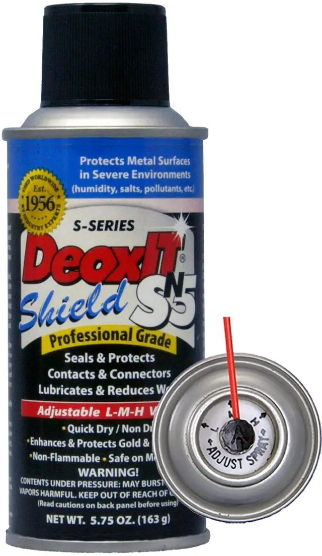 Main image of DeoxIT Shield SN5S-6N Spray, Contact Protector/Lubricant/Sealant for Severe Environments, 163g, Nonflammable/Non-Drip, Pack of 12