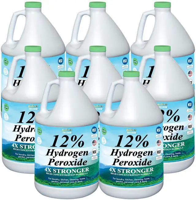 Main image of 12% Hydrogen Peroxide, Food Grade H2O2 and Purified Water Only, 8 Gallons