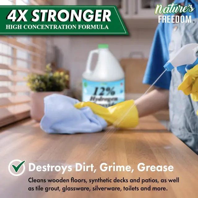 Alt view image 3 of 6 - 12% Hydrogen Peroxide, Food Grade H2O2 and Purified Water Only, 8 Gallons