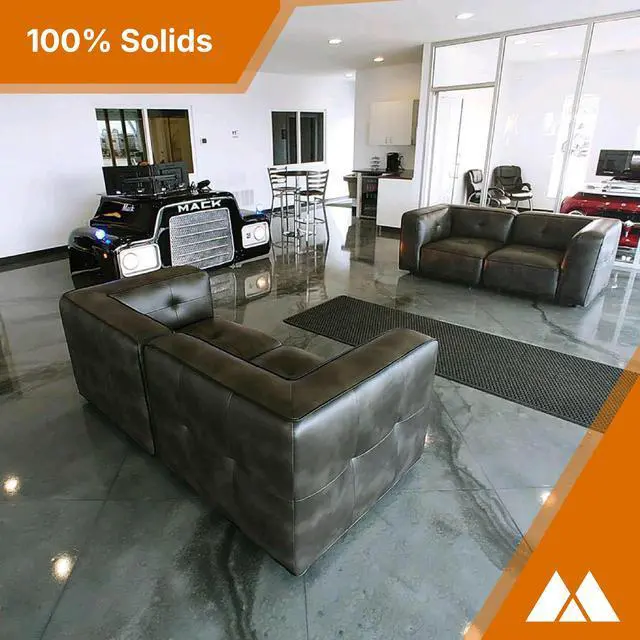 Alt view image 4 of 5 - McKinnon Garage Floor and Concrete Epoxy Coating Kit 4 Gallon, 100 Percent Solids, Zero VOC, Durable High Gloss Finish for Commercial and Residential Use