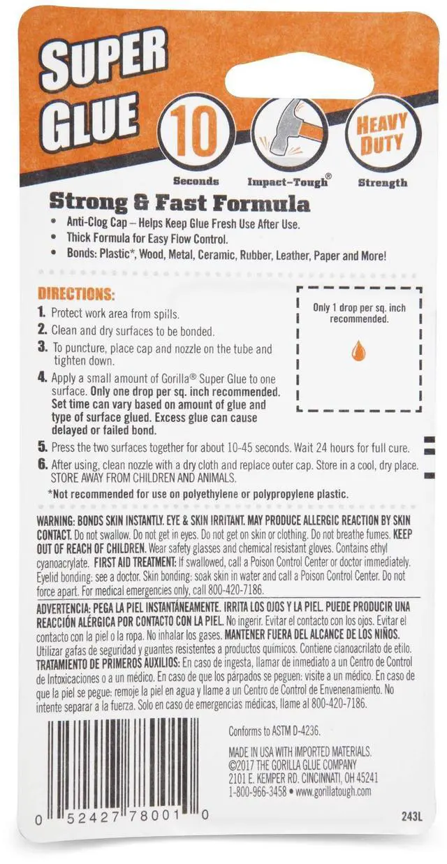 Alt view image 2 of 6 - Super Glue 15 Gram, Clear, (Bulk Pack of 24)