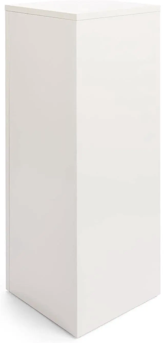 Main image of Rectangular Retail Store Pedestal, Laminated Particle Board & Melamine Construction White Finish (WDCUBEWHT3)