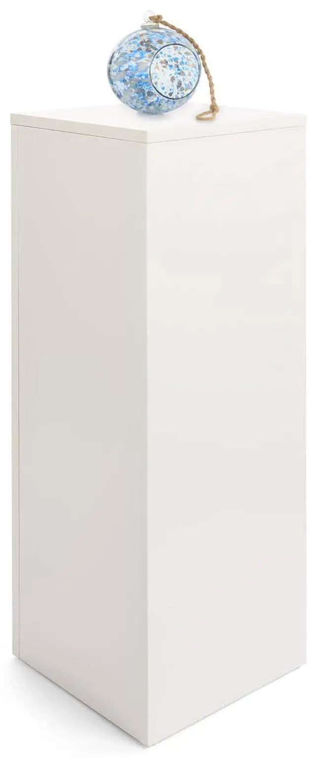 Alt view image 2 of 5 - Rectangular Retail Store Pedestal, Laminated Particle Board & Melamine Construction White Finish (WDCUBEWHT3)