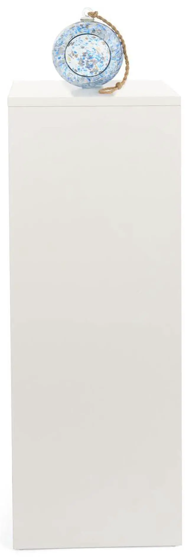 Alt view image 4 of 5 - Rectangular Retail Store Pedestal, Laminated Particle Board & Melamine Construction White Finish (WDCUBEWHT3)