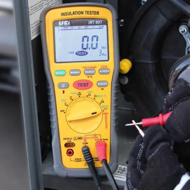 Alt view image 4 of 6 - UEi IRT807 Insulation Resistance Tester 1000V AC/DC, Advanced Megohmmeter Measures Insulation Resistance Up to 2G, Voltage Testing Up to 1000V