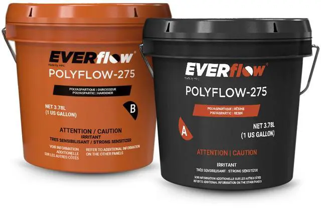 Main image of Everflow Made by MPC Polyaspartic Floor Coating Kit 2 Gallon Clear Gloss Polyurea Garage Floor Coating Thin, Fast-Cure Polyaspartic Top Coat for Concrete, Vinyl Flake, and Countertop Applications