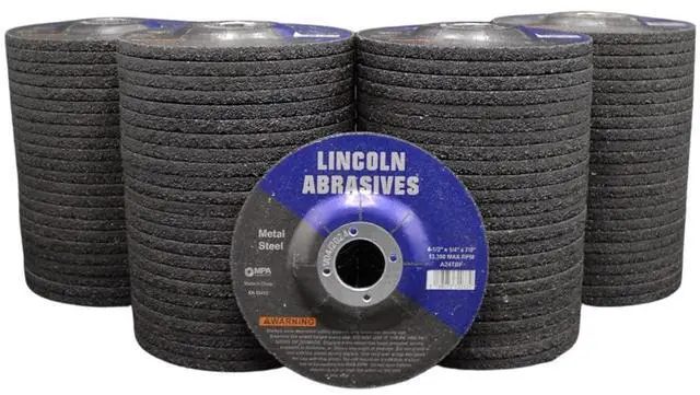 Main image of 100 Pack Grinding Wheels, 4.5" x 1/4" x 7/8", Aluminum Oxide Discs for Angle Grinder
