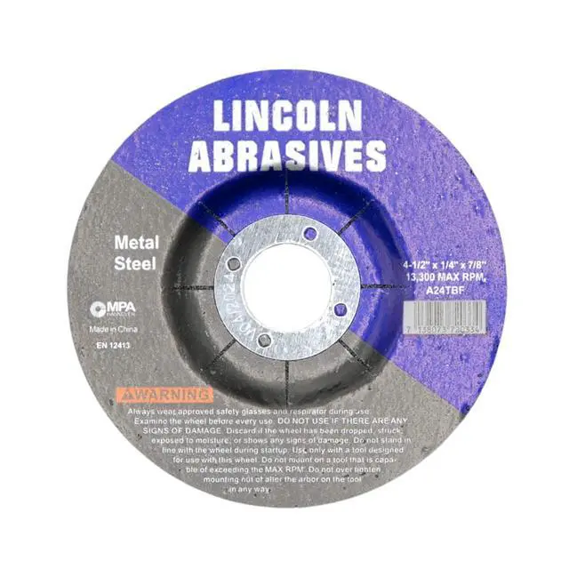 Alt view image 2 of 5 - 100 Pack Grinding Wheels, 4.5" x 1/4" x 7/8", Aluminum Oxide Discs for Angle Grinder