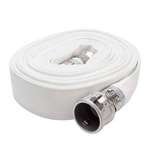 Alt view image 3 of 6 - White 1 1/2" x 50' Single Jacket Camlock (Cam and Groove) Mill Discharge Hose