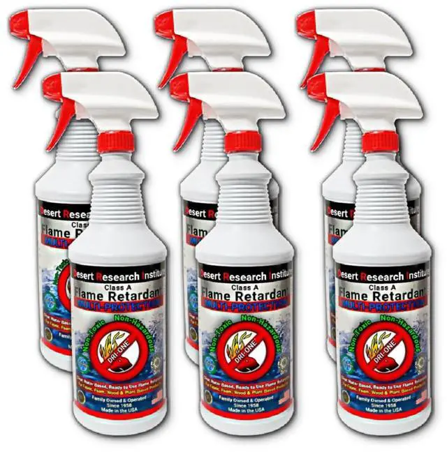 Main image of Fire Retardant Spray Liquid Solution (Class A for Natural Textiles, Raw Wood, Absorbent Materials & More) Eco-Safe, Non Toxic, C.A.C. Title-19, ASTM E84