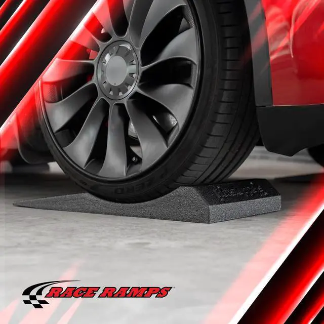 Alt view image 5 of 6 - FlatStoppers Tire Saver Ramps, Non-Skid Car Wheel Storage Pads, High-Density Foam to Prevent Flat Spots, 10 Inch Wide, Set of 4