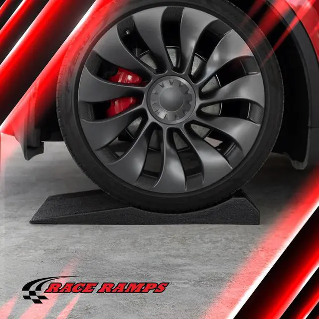 Alt view image 6 of 6 - FlatStoppers Tire Saver Ramps, Non-Skid Car Wheel Storage Pads, High-Density Foam to Prevent Flat Spots, 10 Inch Wide, Set of 4