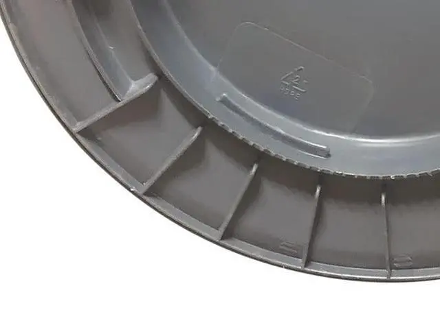 Alt view image 3 of 3 - Heavy-Duty Round Waste Container/Trash Can, 44 Gallon, Gray