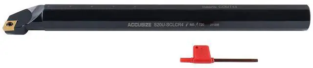 Main image of 1-1/4'' by 14'' Overall Length, Rh Sclcr Indexable Boring Bar with Ccmt432 Carbide Inserts, P252-S413 | 1-1/4" Shank, 14" OAL, Min Bore 1-1/2", CCMT432 Insert, 45HRC, Fine Gloss Finish, Right Hand