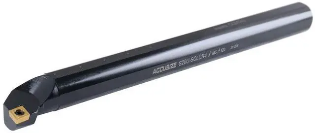 Alt view image 3 of 6 - 1-1/4'' by 14'' Overall Length, Rh Sclcr Indexable Boring Bar with Ccmt432 Carbide Inserts, P252-S413 | 1-1/4" Shank, 14" OAL, Min Bore 1-1/2", CCMT432 Insert, 45HRC, Fine Gloss Finish, Right Hand