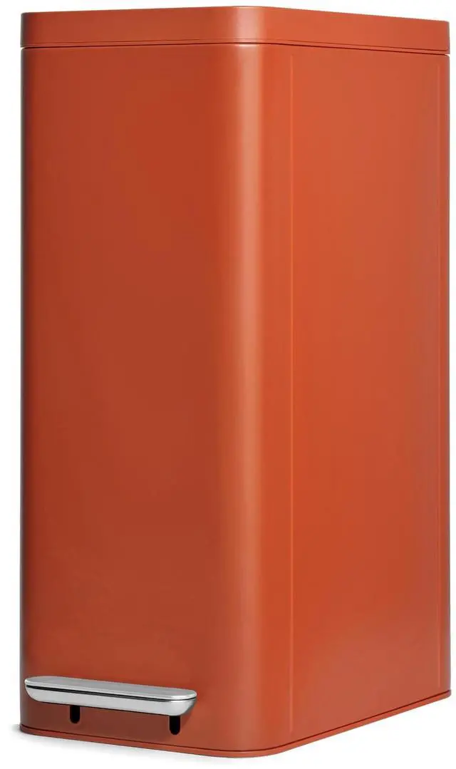 Main image of 45L Slim Step Trash Can - 13 Gallon Stainless Steel Trash Can with Quiet Close Lid and Fingerprint-Resistant Finish - Clay