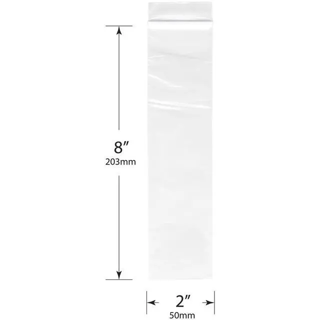 Alt view image 2 of 3 - 2" x 8" (Case of 8,000), 2 Mil Zipper Reclosable Plastic Bags