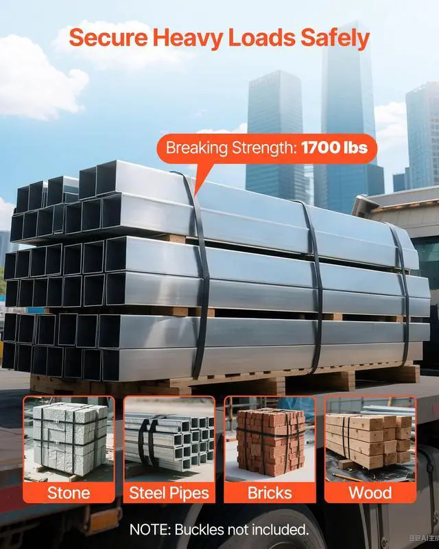 Alt view image 2 of 6 - Steel Strapping Coil, 3/4 in x 0.02 in x 1640 ft, Metal Strapping Banding Roll Withstands Harsh Environment, 1700 lbs Break Strength, Heavy Duty Banding Pallet Strap Coil for Pallet Packing