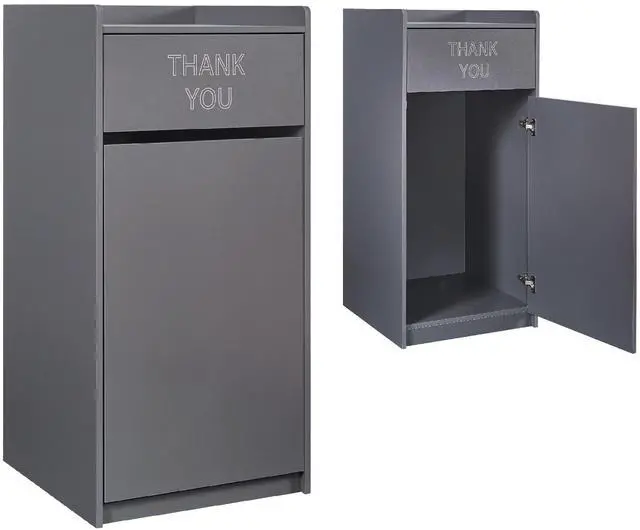 Main image of Restaurant Trash Can Cabinet, Commercial Trash Cans 40 Gallon Wooden Trash Can and Garbage Receptacle with Tray Holder, Door, Large Trash Bin for Restaurants, Cafeteria, Kitchen, Office, School