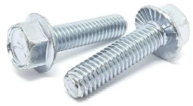 Main image of (2300 Pieces) 1/4-20x3/4 Grade 5 Serrated Hex Flange Bolts Screws UNC Coarse Full Threads Zinc Clear