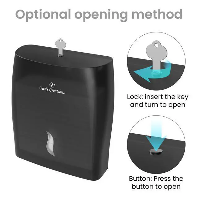 Alt view image 5 of 6 - Touchless Paper Towel Dispenser by - Wall Mount - Holds 500 Multifold Paper Towels - Black Smoke - Case of 10 DISPENSERS