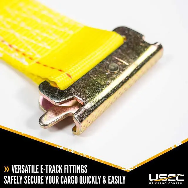 Alt view image 3 of 6 - E-Track Cam Buckle Straps (20-Pack), 2 Inch x 12 Foot E Track Straps with Cam Buckle and Spring E-Fittings, 2,500 LBS Break Strength, Easy-to-Use Tiedowns in Vans and Trailers