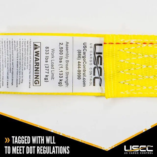 Alt view image 6 of 6 - E-Track Cam Buckle Straps (20-Pack), 2 Inch x 12 Foot E Track Straps with Cam Buckle and Spring E-Fittings, 2,500 LBS Break Strength, Easy-to-Use Tiedowns in Vans and Trailers