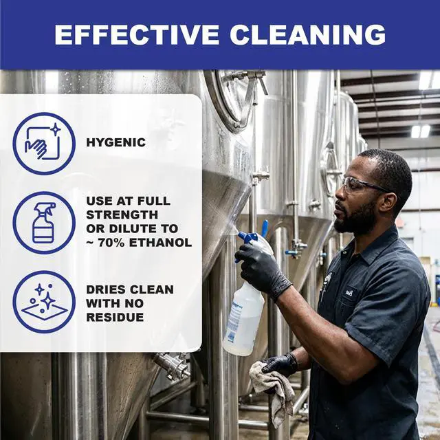 Alt view image 6 of 6 - Ethyl Alcohol (Ethanol) 95% Denatured 4 Gallon High Purity Multi-Use Solvent Lab, Electronics, Shellac Thinner & Surface Cleaning 5% Isopropyl No Methanol Made in USA