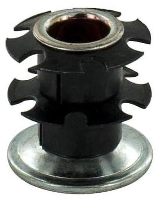 Main image of Industries Double Star Threaded Caster Insert | Heat Treated Steel | Fits 1 Inch Round 16-18 Gauge Tube | Thread: 3/8-16 | 100 Pack