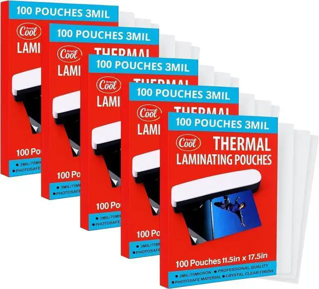 Main image of 3MIL Thermal Laminating Sheets (500 Count) 11.5x17.5 inch, Legal Size Dry-Erase Friendly Laminating Pouches, Compatible with Laminator, Crystal Clear Laminated Finish