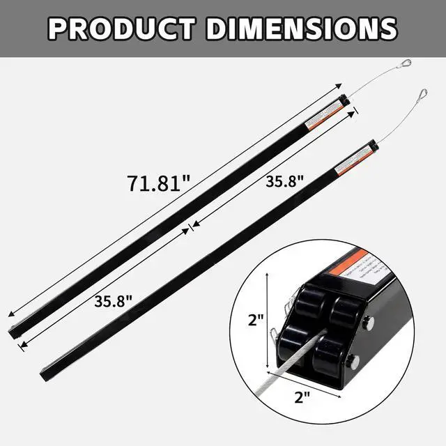 Alt view image 5 of 6 - Tailgate Utility Trailer Gate Lift Assist System, Heavy Duty 2-Sided Lift Assist for 4-6 ft Tailgates, 400 lb Capacity, Easy 30 Min Installation, Black