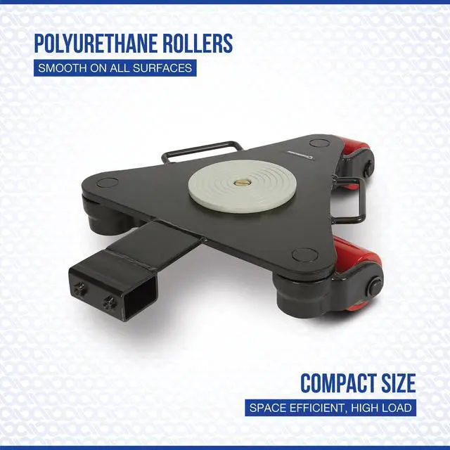 Alt view image 4 of 6 - Multi-Directional Machinery Mover with 360° Rotation, 4400-Lb. Capacity Machinery Skate, 3 Rollers, Equipment Dolly Model# CRO-2