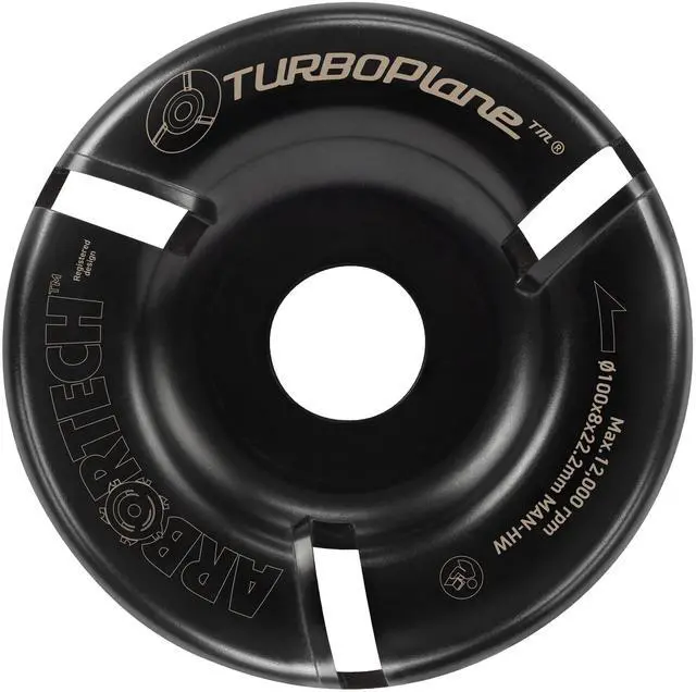 Main image of TURBOPlane Blade 4Inch/100mm Carbide Woodworking Disc Angle Grinder Attachment | IND.FG.400.20