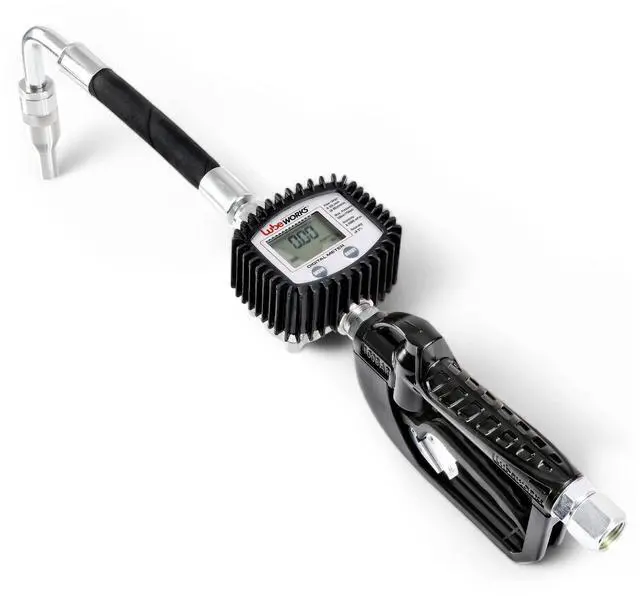 Main image of Oil Control Valve Digital Meter Dispensing Nozzle 10GPM/35LPM Heavy Duty Air Operated Pneumatic 1/2" inch NPT Inlet Pressure Range 7-725 Psi 5-50 Bar with Flexible Spout (Not for Gasoline)