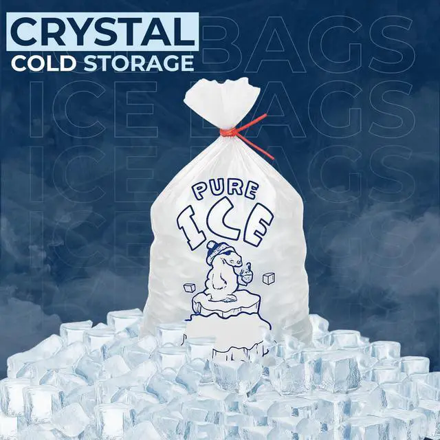 Alt view image 6 of 6 - Ice Bags 10 lb, 1000 Count Wicketed with Twist Ties Bulk Ice Bags for Ice Machines & Commercial Use Fits Ice Bagger Machines Plastic Wicket By
