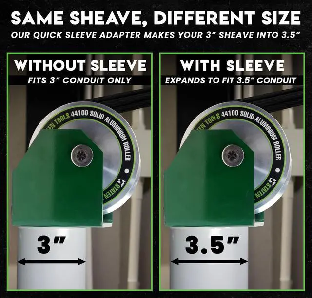 Alt view image 2 of 6 - Feeding Sheave For Greenlee Pullers (3-1/2" Sheeve Sleave)