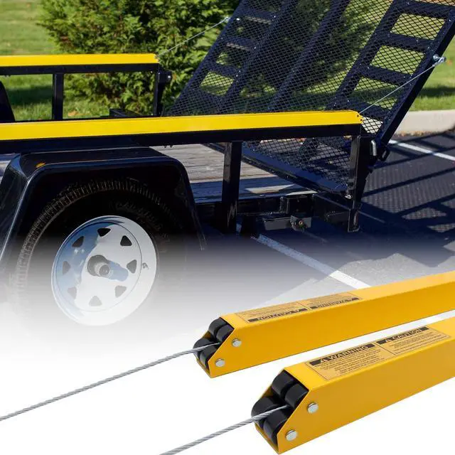 Main image of Tailgate Utility Trailer Gate Lift Assist System, Heavy Duty 2-Sided Lift Assist for 4-6 ft Tailgates, 400 lb Capacity, Easy 30 Min Installation, Yellow