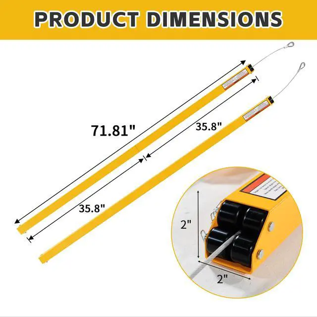 Alt view image 5 of 6 - Tailgate Utility Trailer Gate Lift Assist System, Heavy Duty 2-Sided Lift Assist for 4-6 ft Tailgates, 400 lb Capacity, Easy 30 Min Installation, Yellow