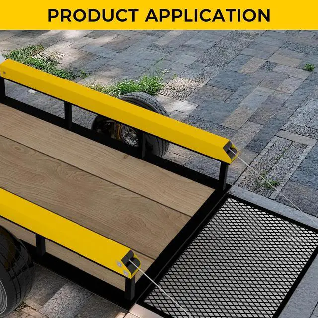 Alt view image 6 of 6 - Tailgate Utility Trailer Gate Lift Assist System, Heavy Duty 2-Sided Lift Assist for 4-6 ft Tailgates, 400 lb Capacity, Easy 30 Min Installation, Yellow