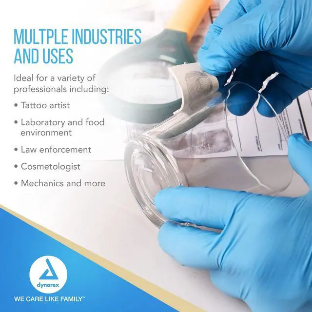 Alt view image 5 of 6 - Safe-Touch Disposable Nitrile Exam Gloves, Powder-Free, Latex-Free, Touchscreen Friendly, Blue, Small, 1 Case - 10 Boxes of 100 Safe-Touch Disposable Nitrile Exam Gloves