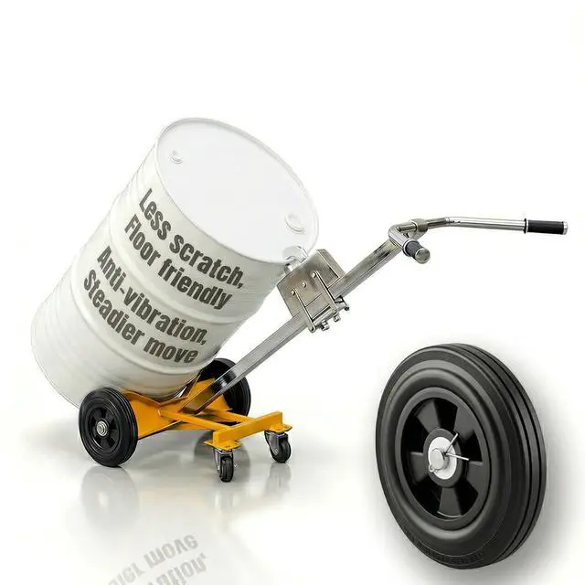Main image of Drum Truck, 55 Gallon Drum Dolly, Upgraded Heavy-Duty Bucket Dolly Reinforced and Enhanced Design for Improved Durability and Stability, 1,000 lb. Load Capacity