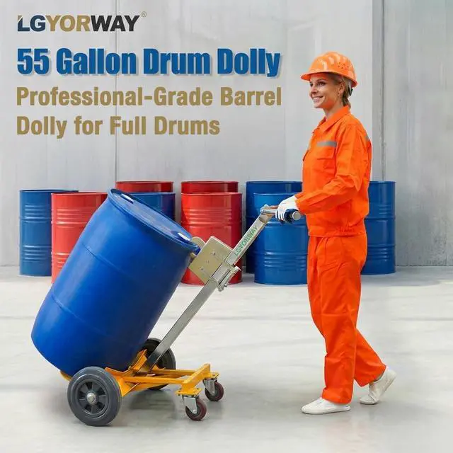 Alt view image 2 of 6 - Drum Truck, 55 Gallon Drum Dolly, Upgraded Heavy-Duty Bucket Dolly Reinforced and Enhanced Design for Improved Durability and Stability, 1,000 lb. Load Capacity