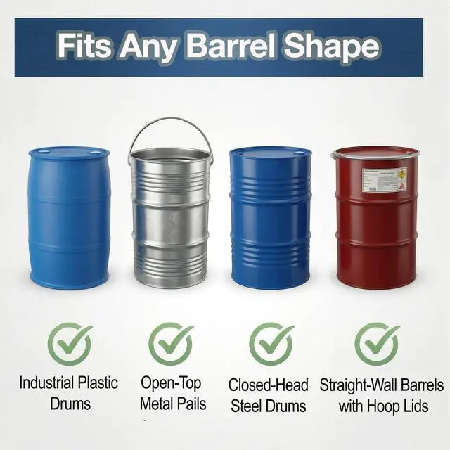 Alt view image 5 of 6 - Drum Truck, 55 Gallon Drum Dolly, Upgraded Heavy-Duty Bucket Dolly Reinforced and Enhanced Design for Improved Durability and Stability, 1,000 lb. Load Capacity