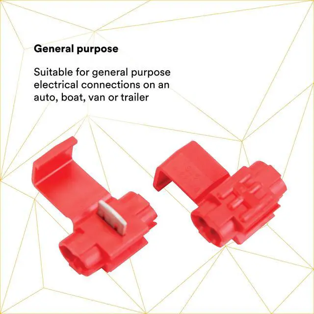 Alt view image 2 of 6 - Electrical IDC 558-BULK, Run and Tap, Flame Retardant, Red, 22-16 AWG, (Pack of 500)